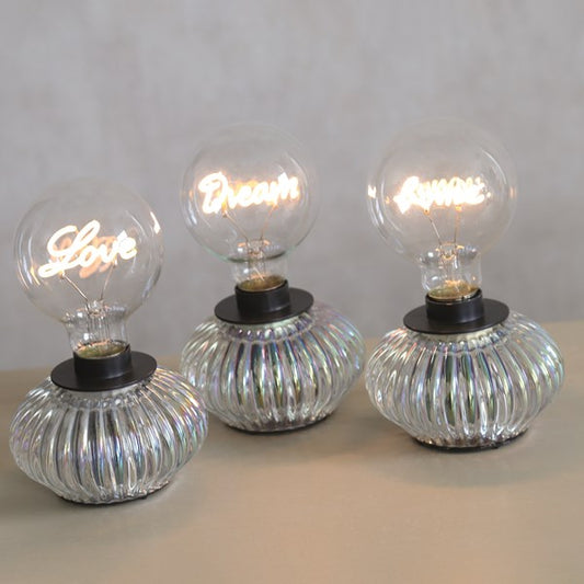 Love-Home-Dream Set of Three Clear LED Lights 18cm