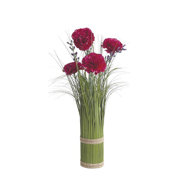Purple Carnation Grass Bundle 45cm