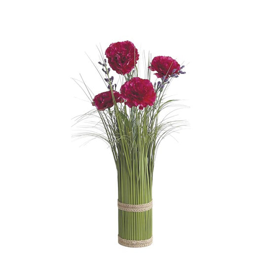 Purple Carnation Grass Bundle 45cm
