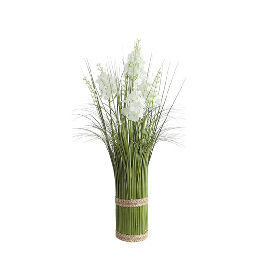 White Lavender Grass Floral Bundle 45cm
