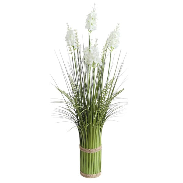 White Lavender Grass Floral Bundle 65cm