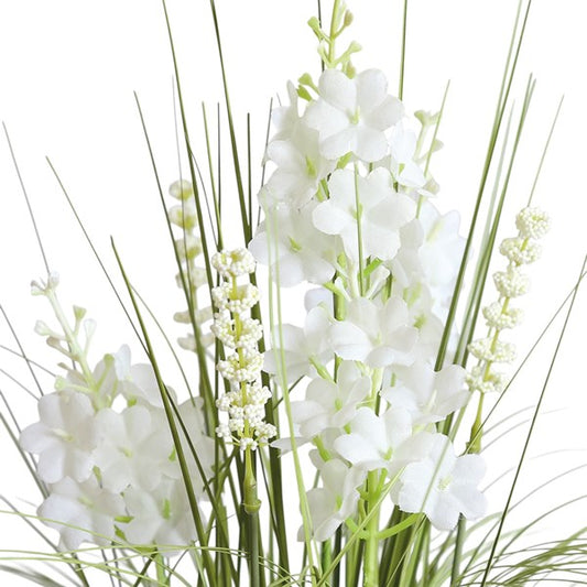 White Lavender Grass Floral Bundle 65cm