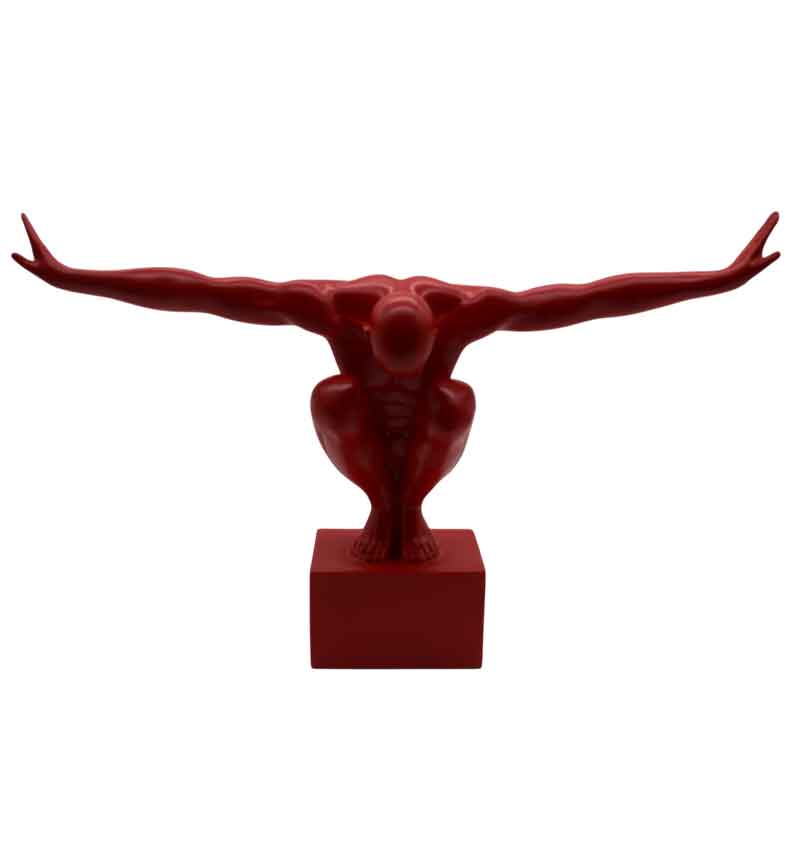 19" L  Man with outstretched Hands - 
Red