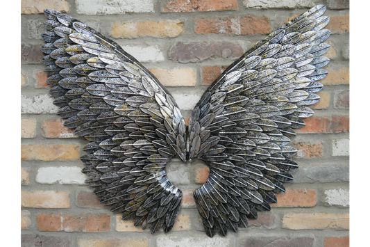 Silver Butterfly Angel Wings Wall Art Sculpture