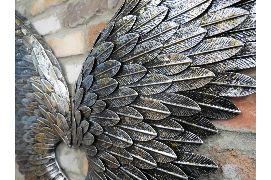 Silver Butterfly Angel Wings Wall Art Sculpture