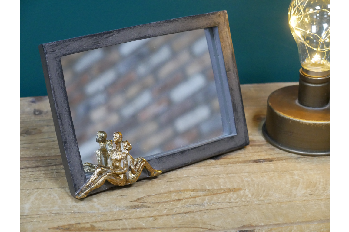 Small Mother & Daughter Decorative Table Top Mirror