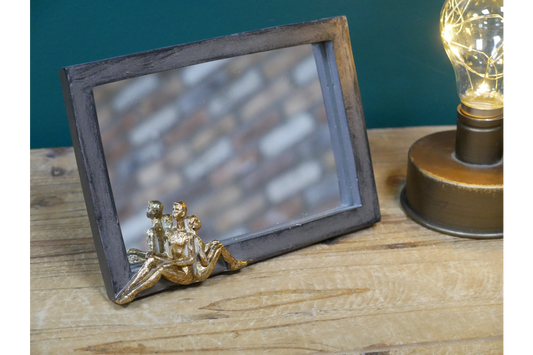 Small Mother & Daughter Decorative Table Top Mirror