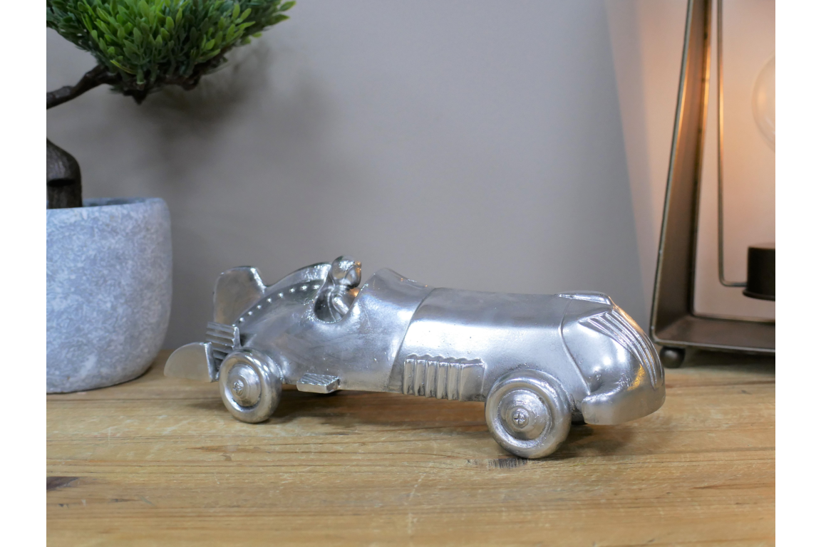 Silver Model Racing Car