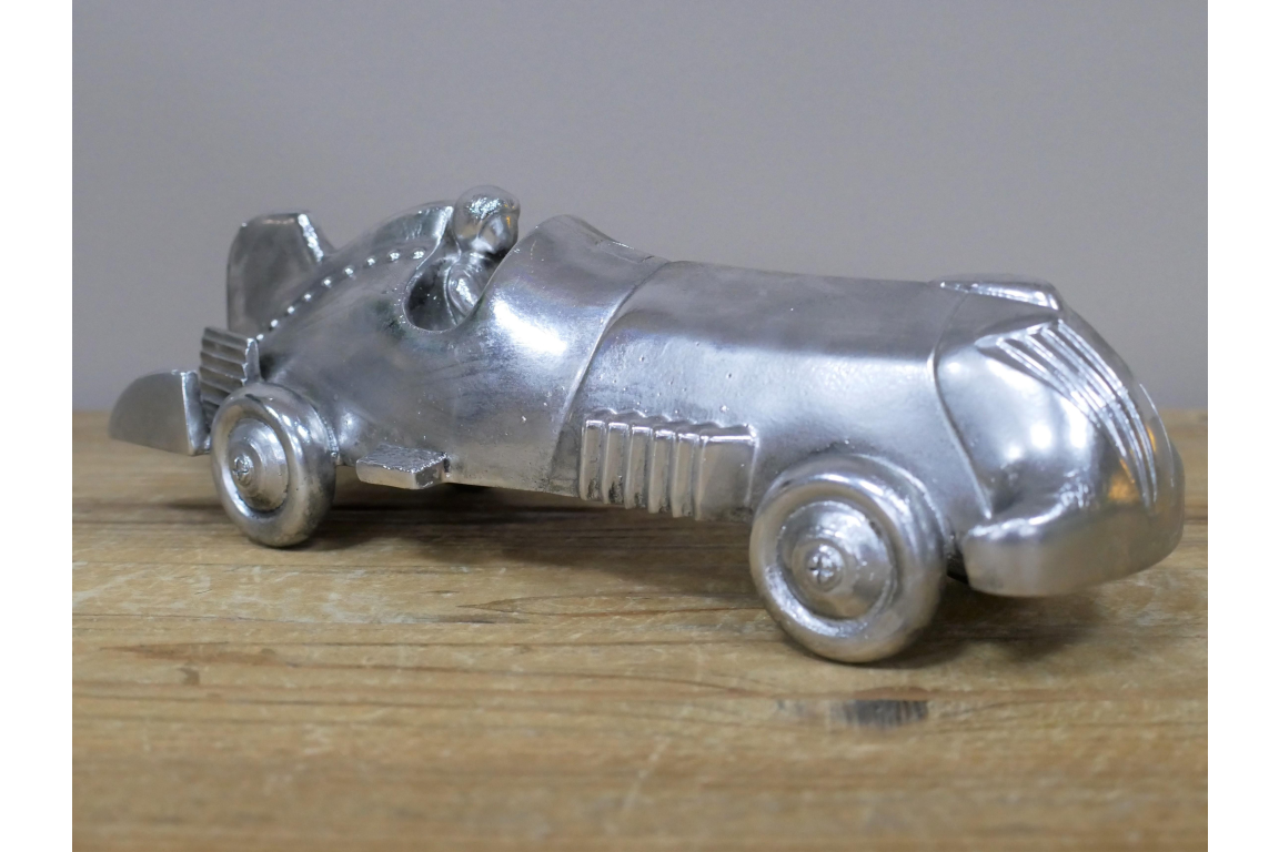 Silver Model Racing Car