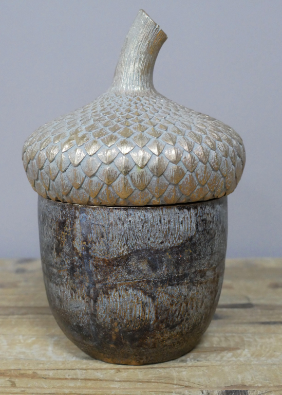 Rustic Acorn Storage Ornament