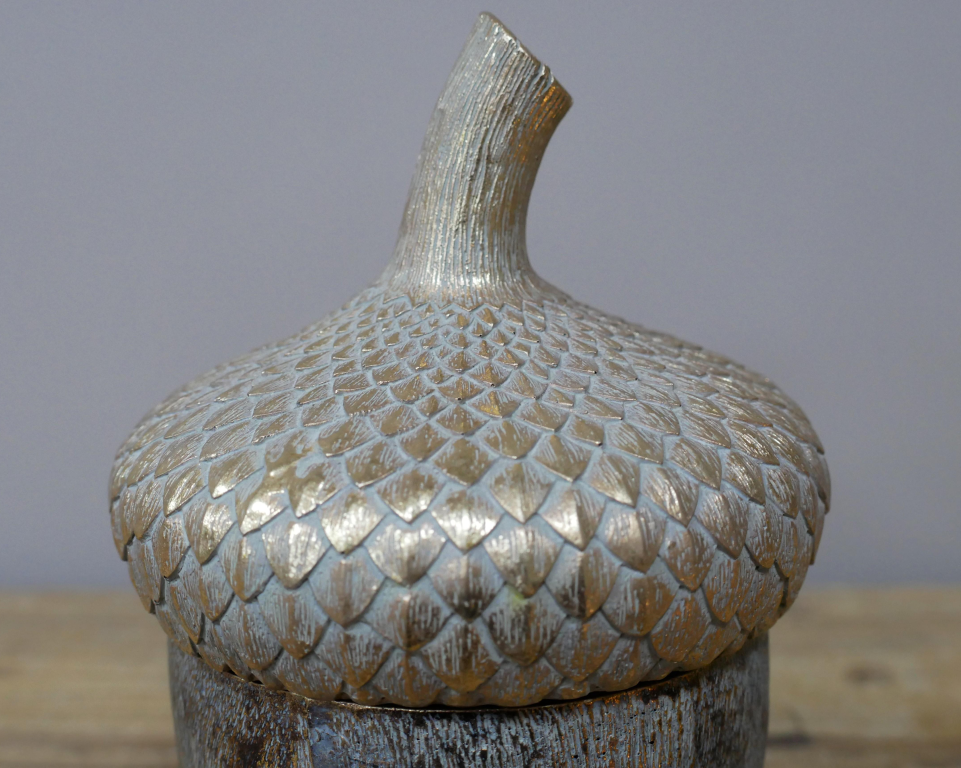 Rustic Acorn Storage Ornament