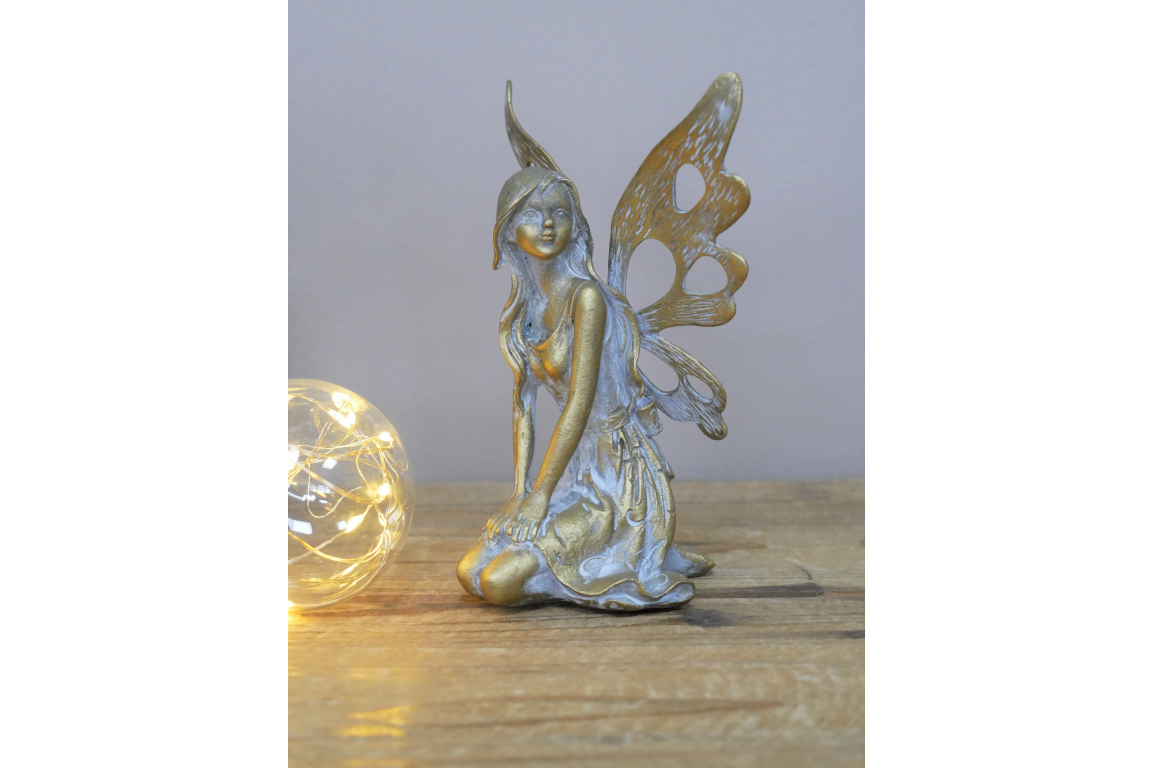 Kneeling Gold Fairy Ornament