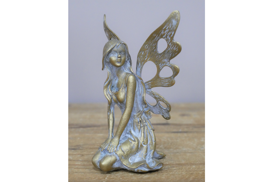 Kneeling Gold Fairy Ornament