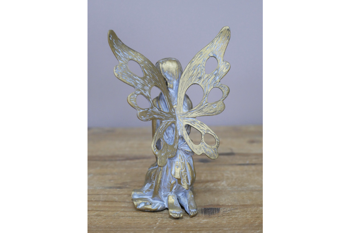 Kneeling Gold Fairy Ornament