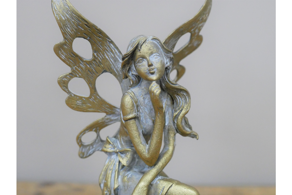 Gold Sitting Fairy Ornament