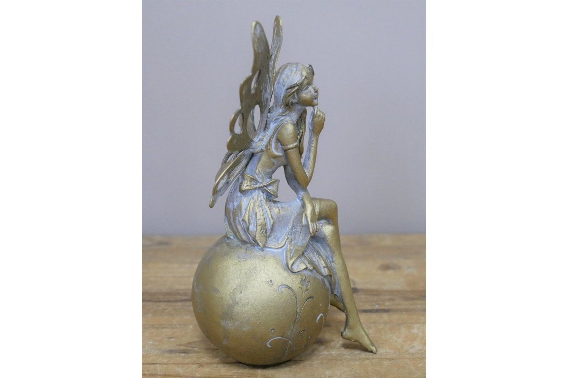Gold Sitting Fairy Ornament