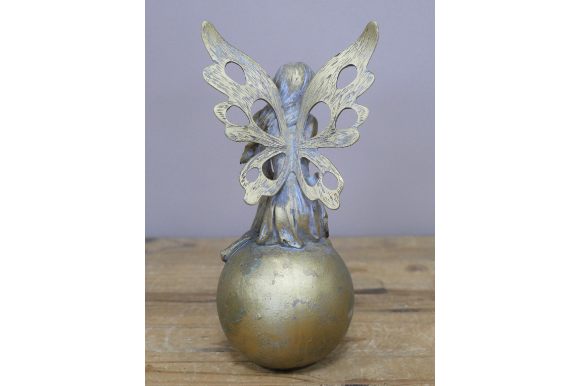 Gold Sitting Fairy Ornament