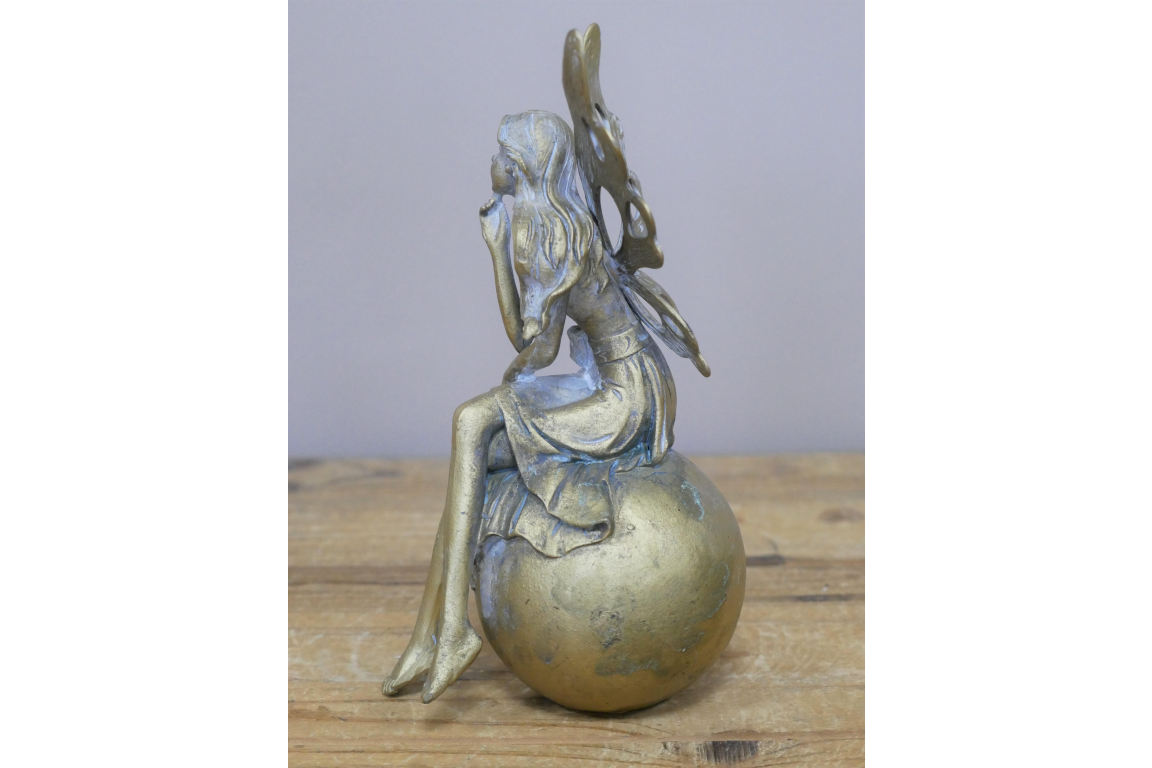 Gold Sitting Fairy Ornament
