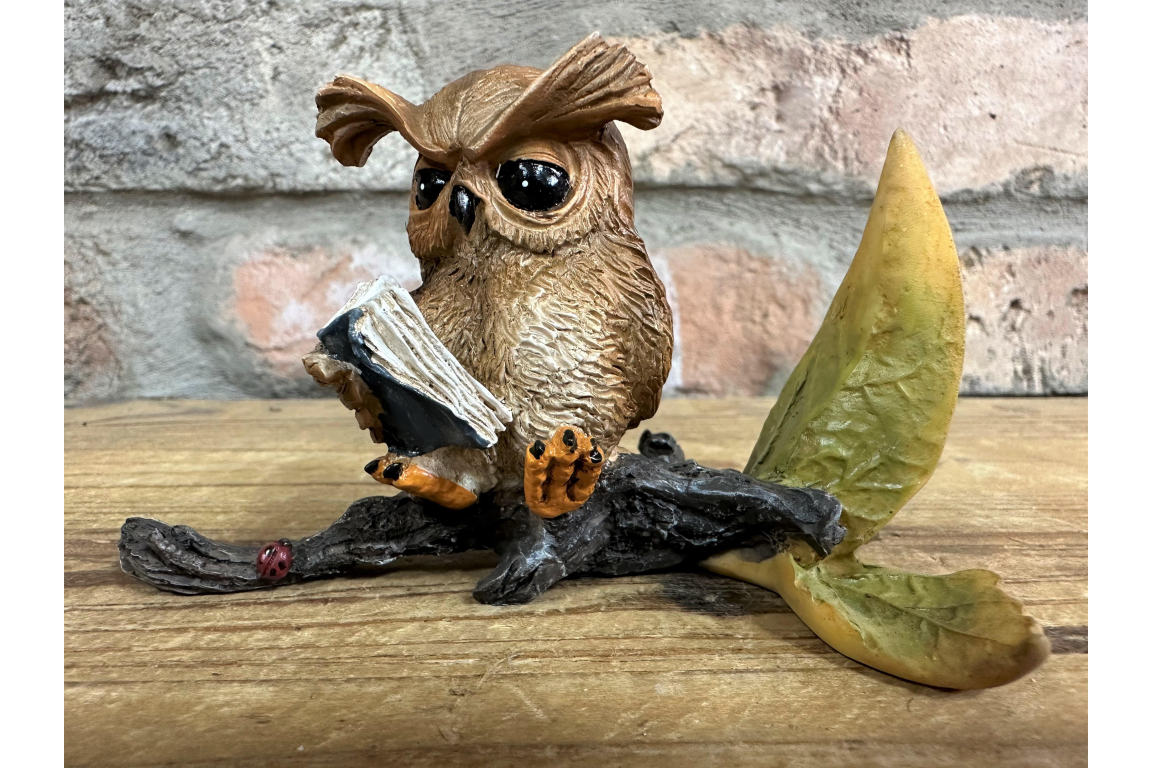 Owl Reading Statue