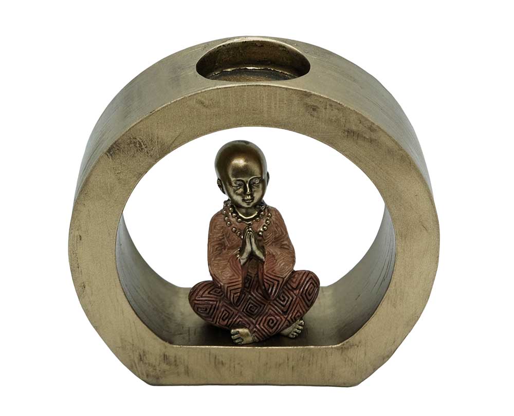 Monk Under T-Light Holder 14cm