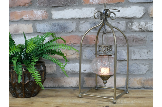 Elegant  Metal and Glass Hanging Lantern