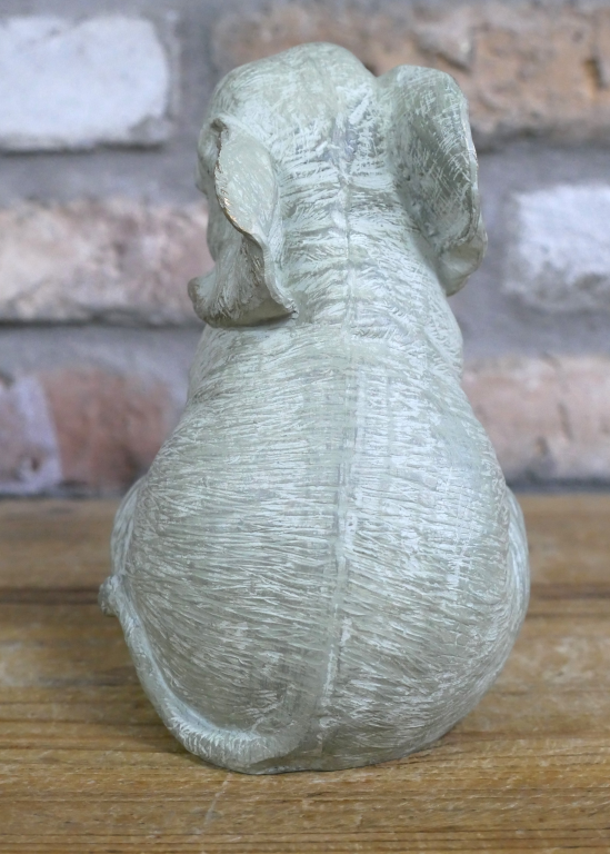 Elephant Statue Pale Grey