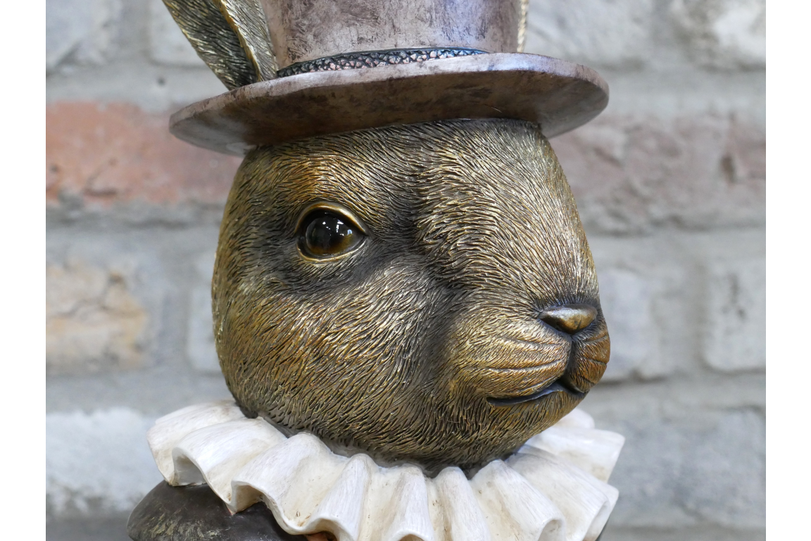 Smart Rabbit Bust With Top Hat