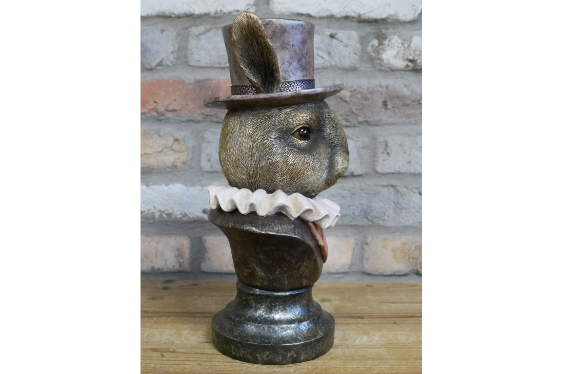 Smart Rabbit Bust With Top Hat