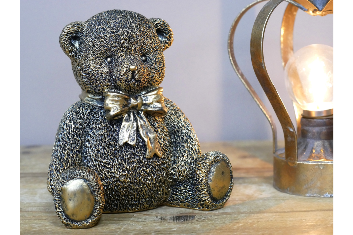 Teddy Bear Ornament Gold