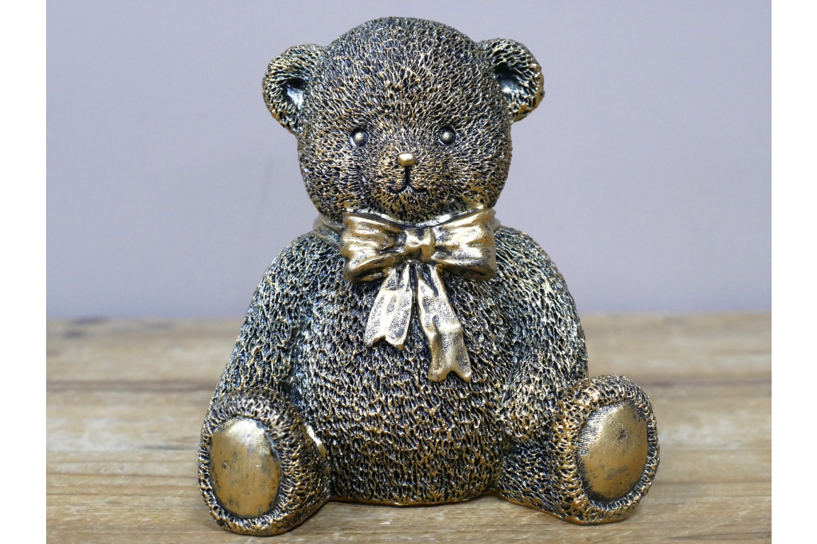 Teddy Bear Ornament Gold