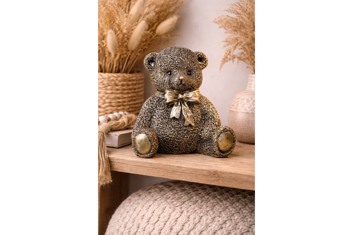 Teddy Bear Ornament Gold