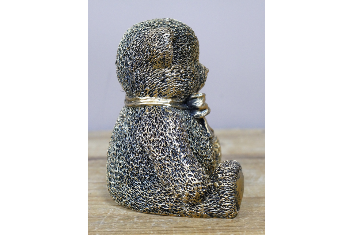 Teddy Bear Ornament Gold