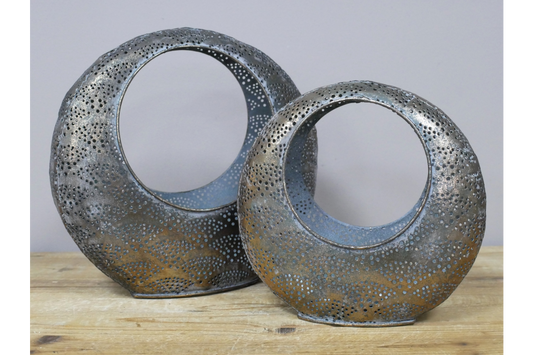Circular Metal Candle Holder Stunning Design