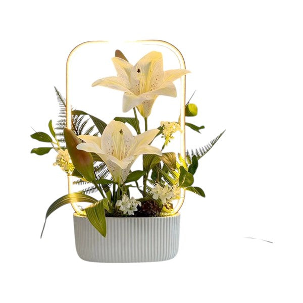 Floral Basket LED Lilly Basket 30cm x 35cm